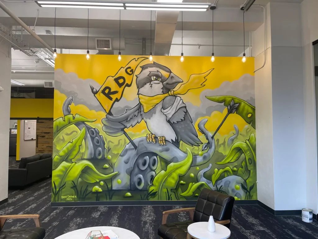 photograph of graffiti style mural