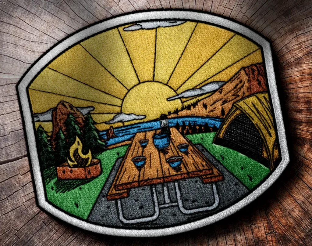 custom illustrated patch for oregon parks department